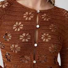 Load image into Gallery viewer, Floral Crochet Cardigan